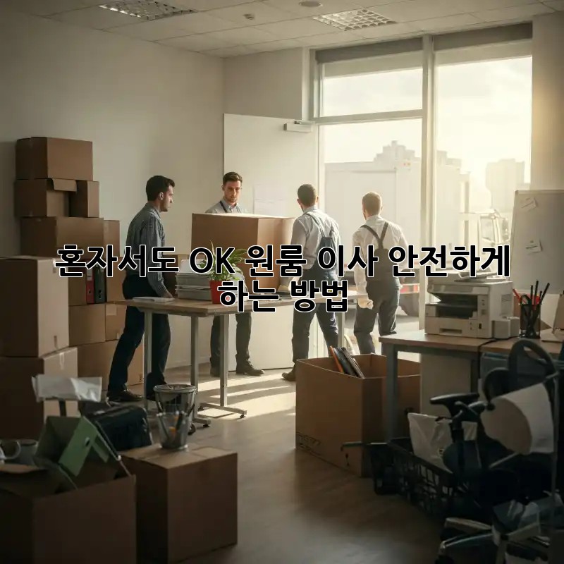 혼자서도 OK! 원룸 이사 안전하게 하는 방법