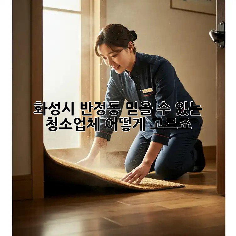 화성시 반정동 믿을 수 있는 청소업체, 어떻게 고르죠?
