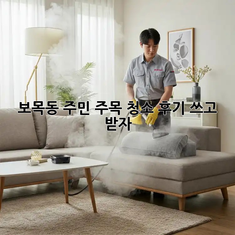 ✨보목동 주민 주목!✨ 청소 후기 쓰고 🎁받자!
