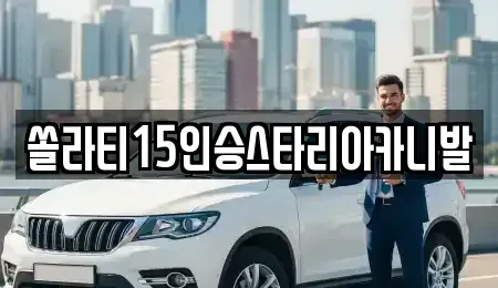 충청북도 단양군 단성면 렌트카 전문 쏠라티15인승스타리아카니발